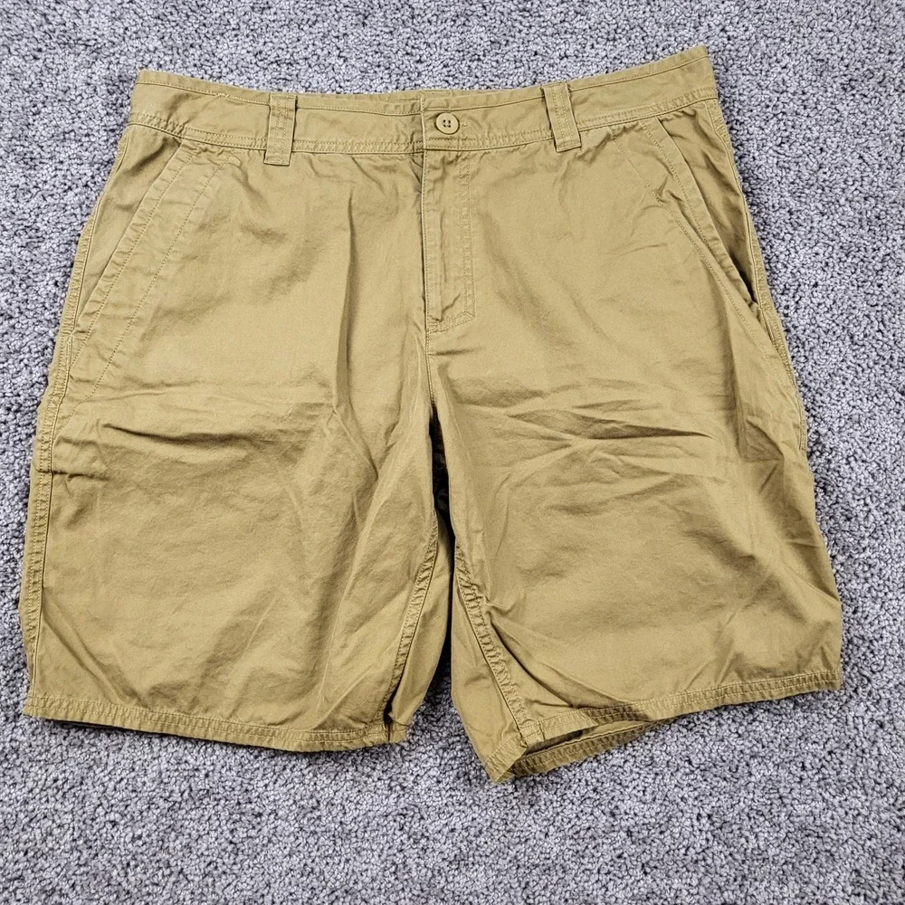 The North Face Mens Khaki Cotton Twill Hiking‎ Shorts T338 Regular Fit Size L